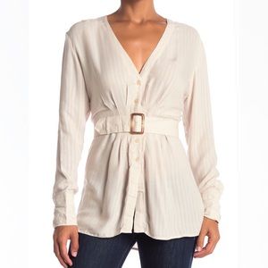 Free People Belted Blouse